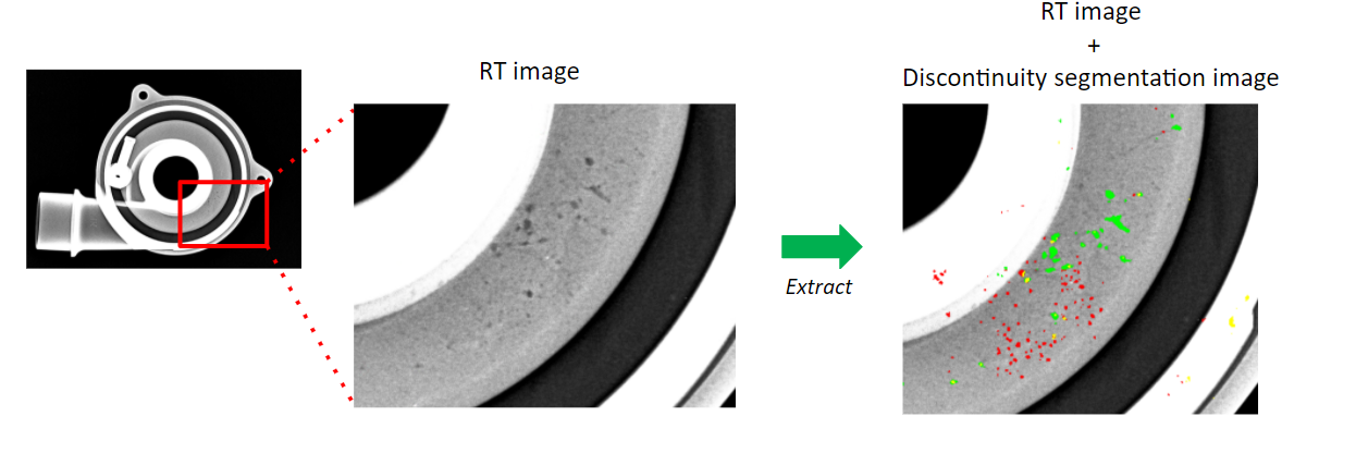 RT image plus discontinuity segmentation image